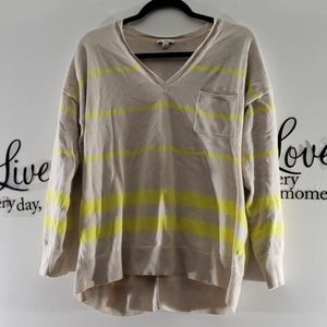 Tan and yellow stripe sweater - 209